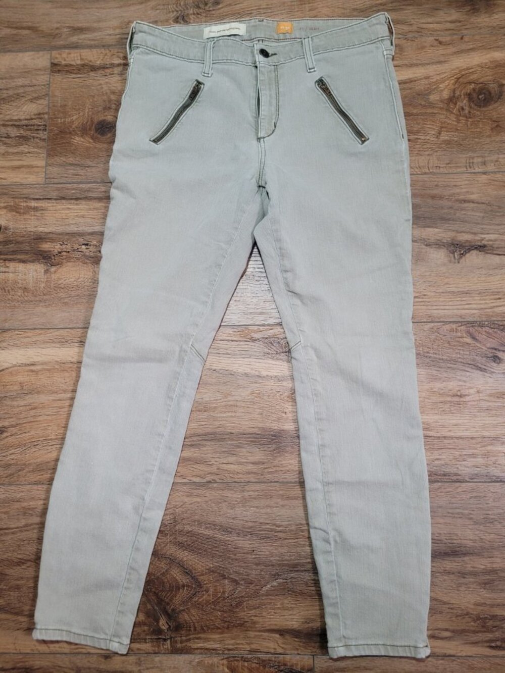 Pilcro Serif Skinny Pants Zip Pocket & Hem Ankle Jeans 31 Anthropologie